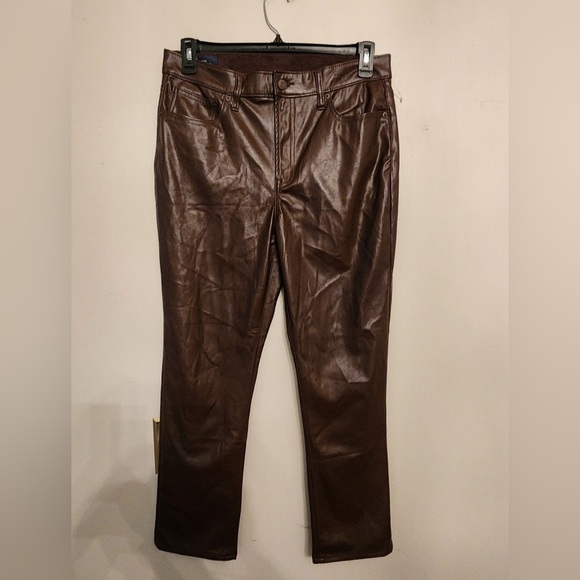 Gap Faux leather pants high rise vintage slim size 12 regular - Picture 1 of 3